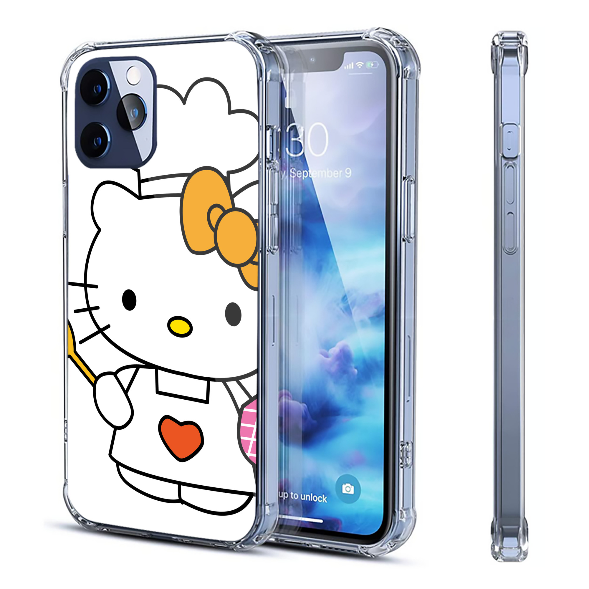 （画像用） Hello Kitty ハローキティ 【iPhone 12シリーズ対応】透明スマホケース（クリアソフトケース）